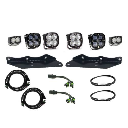 Baja Designs - Baja Designs Squadron SAE/S2 Fog Pocket Light Kit for Ford (2017-20) F-150 Raptor, SAE Fog Light Pattern, Clear Lens