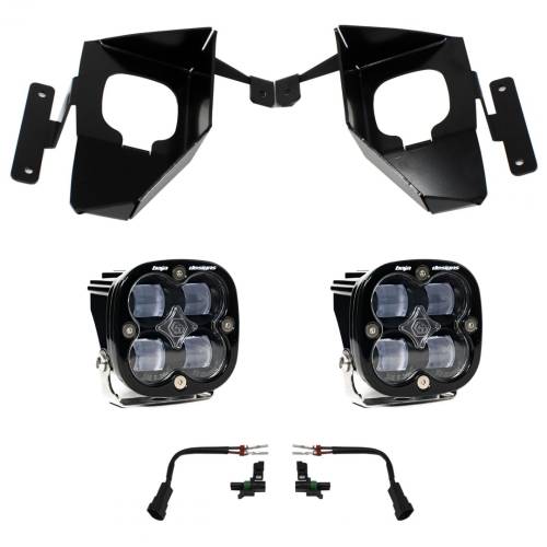 Baja Designs - Baja Designs Squadron SAE Fog Pocket Light Kit for Chevrolet (2016-18) Silverado 1500, SAE Fog Light Pattern, Clear Lens