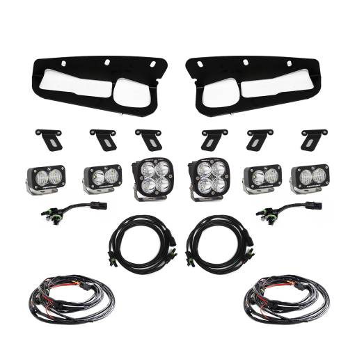 Baja Designs - Baja Designs Squadron Sport/S2 Sport Fog Pocket Light Kit for Ford (2021-25) Bronco / (2022-25) Bronco Raptor, Multi-Pattern Light Pattern, Clear Lens, Toggle Wiring