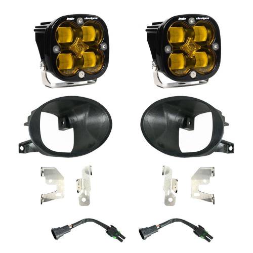 Baja Designs - Baja Designs Squadron SAE Fog Pocket Light Kit for Mercedes-Benz (2019-25) Sprinter 1500/2500/3500, SAE Fog Light Pattern, Baja Amber Lens