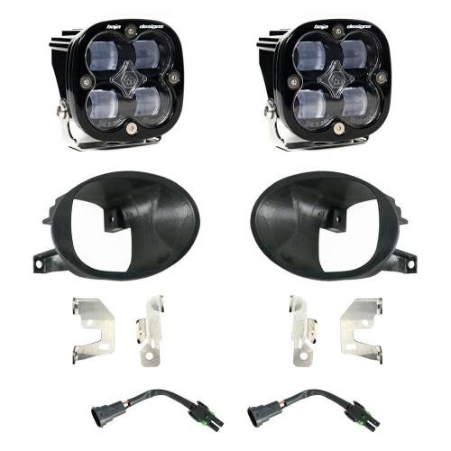 Baja Designs - Baja Designs Squadron SAE Fog Pocket Light Kit for Mercedes-Benz (2019-25) Sprinter 1500/2500/3500, SAE Fog Light Pattern, Clear Lens