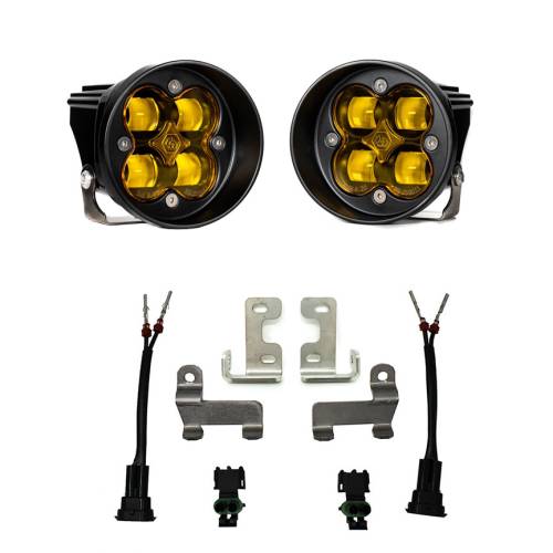 Baja Designs - Baja Designs Squadron-R SAE Fog Pocket Light Kit for Toyota (2016-21) RAV4 / (2014-19) Highlander, SAE Fog Light Pattern, Baja Amber Lens