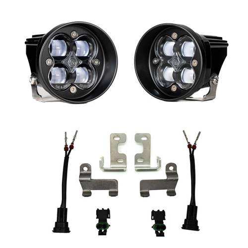 Baja Designs - Baja Designs Squadron-R SAE Fog Pocket Light Kit for Toyota (2010-24) 4Runner / (2012-23) Tacoma / (2014-21) Tundra, SAE Fog Light Pattern, Clear Lens