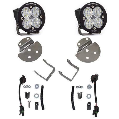 Baja Designs - Baja Designs Squadron Sport Fog Pocket Light Kit for Chevy/GMC (2015-19) Colorado/Canyon / Silverado/Sierra 2500HD/3500HD, Wide Cornering Light Pattern, Clear Lens