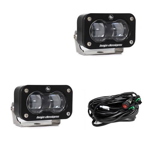 Baja Designs - Baja Designs S2 SAE LED Auxiliary Light Pod Pair, Clear - Universal