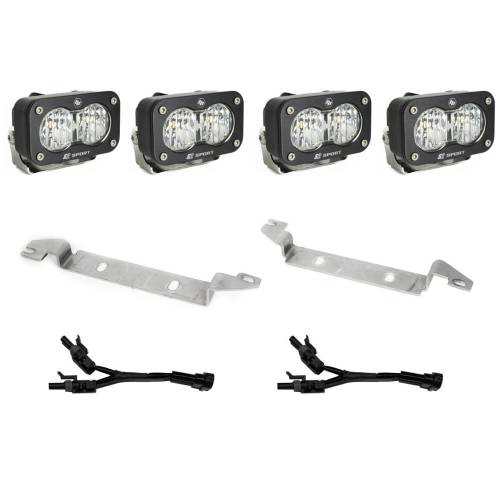 Baja Designs - Baja Designs S2 Sport Dual Fog Pocket Light Kit for Toyota (2024-25) Tacoma, Wide Cornering Light Pattern, Clear Lens