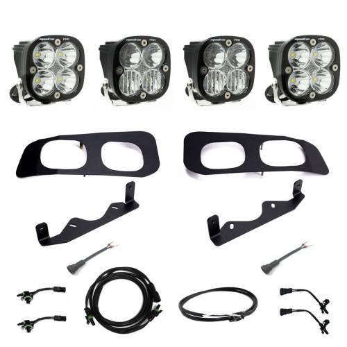 Baja Designs - Baja Designs Squadron Pro Dual Fog Pocket Light Kit for Ford (2023-25) F-250/350 Super Duty, Multi-Pattern Light Pattern, Clear Lens, Upfitter Wiring