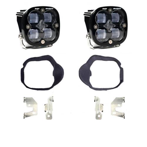 Baja Designs - Baja Designs Squadron SAE Fog Pocket Light Kit for Mercedes (2014-18) Sprinter Van, SAE Fog Light Pattern, Clear Lens
