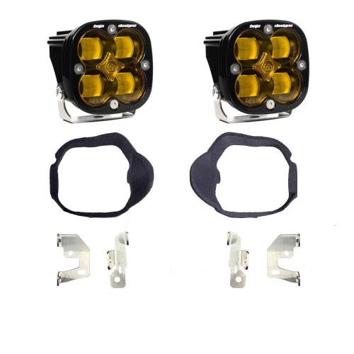 Baja Designs - Baja Designs Squadron SAE Fog Pocket Light Kit for Mercedes (2014-18) Sprinter Van, SAE Fog Light Pattern, Baja Amber Lens