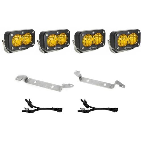 Baja Designs - Baja Designs S2 Sport OEM Fog Light Replacement Kit for Toyota (2025) 4Runner, Non-TRD Pro, Wide Cornering Light Pattern, Baja Amber Lens