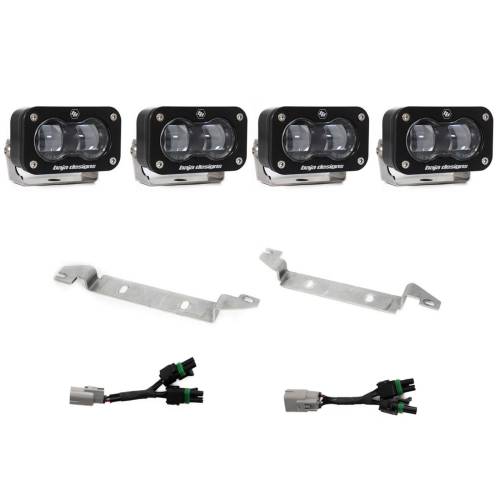 Baja Designs - Baja Designs S2 SAE OEM Fog Light Replacement Kit for Toyota (2025) 4Runner, TRD Pro/Trailhunter, SAE Fog Light Pattern, Clear Lens