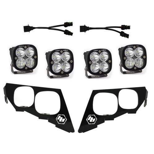 Baja Designs - Baja Designs Squadron Unlimited Headlight Kit for Arctic Cat (2020-21) Wildcat XX / Textron (2018-19) Wildcat XX, Multi-Pattern Light Pattern, Clear Lens