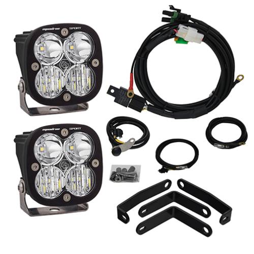 Baja Designs - Baja Designs Squadron Sport Headlight Kit for BMW (2013-18) R1200GS (Driving/Combo Light Pattern, Clear Lens)