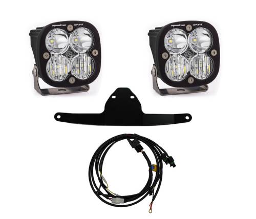 Baja Designs - Baja Designs Squadron Sport Frame Mount Light Kit for Honda (2016-20) Africa Twin, Driving/Combo Light Pattern, Clear Lens
