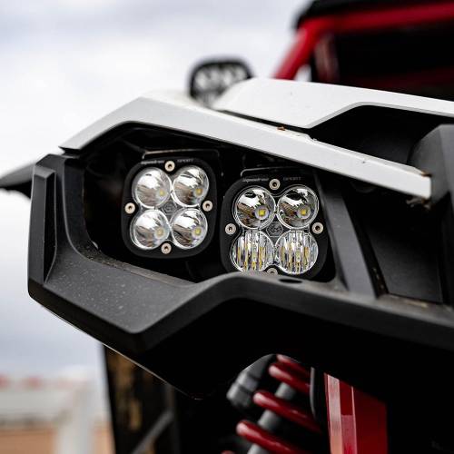 Baja Designs - Baja Designs Squadron Sport Headlight Kit for Honda (2019-21) Talon, Multi-Pattern Light Pattern, Clear Lens