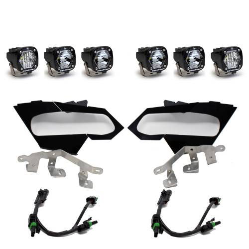Baja Designs - Baja Designs S1 Triple LED Headlight Kit for Can-Am (2017-24) Maverick X3