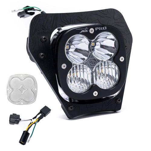 Baja Designs - Baja Designs XL Pro (D/C) Headlight Kit /w Hi-Low Harness for KTM (2024-25) 350 EXC-F;500 EXC-F, Driving/Combo Light Pattern, Clear Lens