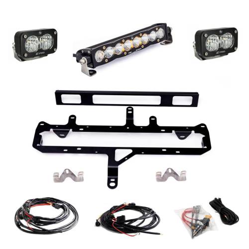 Baja Designs - Baja Designs S8 10-inch/S2 Pro Grille Light Kit for Toyota (2024-25) Tacoma TRD Pro, Multi-Pattern Light Pattern, Clear Lens