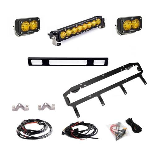 Baja Designs - Baja Designs S8 10 Inch S2 Pro Grille Light Replacement Kit for Toyota (2025) 4Runner, TRD Pro, Multi Pattern Light Pattern, Baja Amber Lens