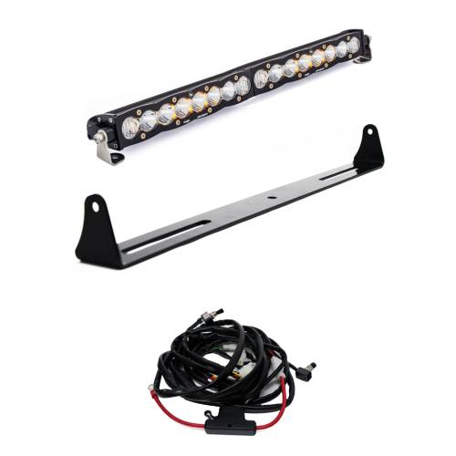 Baja Designs - Baja Designs S8 20 Inch Bumper Light Bar Kit for Chevy/GMC (2007-13) Silverado/Sierra 1500/2500HD/3500HD {'07 New Body Style}, Driving/Combo Light Pattern, Clear Lens