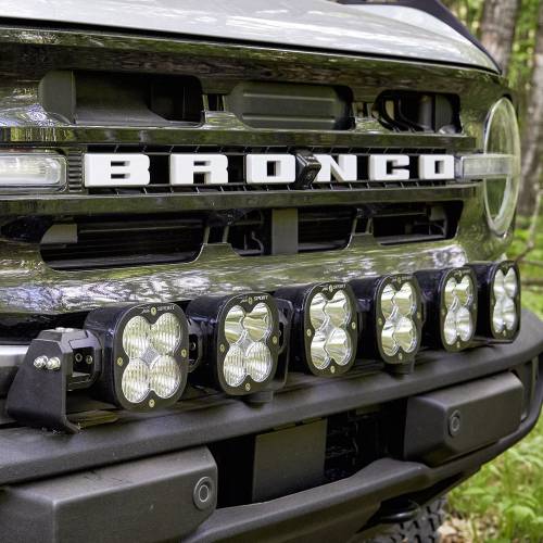 Baja Designs - Baja Designs XL Linkable Bumper Light Kit for Ford (2021-25) Bronco w/ OE Plastic Bumper, Multi-Pattern Light Pattern, Clear Lens, Toggle Wiring