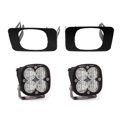 Baja Designs - Baja Designs Squadron Sport Fog Pocket Light Kit for Ford (2015-20) F-150; (2017-22) F-250/350 Super Duty (Wide Cornering Light Pattern, Clear Lens)
