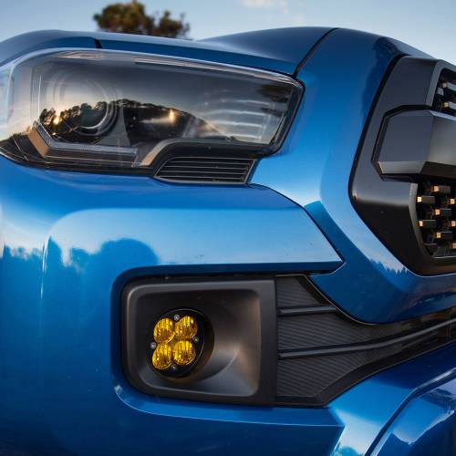 Baja Designs - Baja Designs Squadron-R Sport Fog Pocket Light Kit for Toyota (2010-24) 4Runner / (2012-23) Tacoma / (2014-21) Tundra; Wide Cornering Light Pattern, Baja Amber Lens