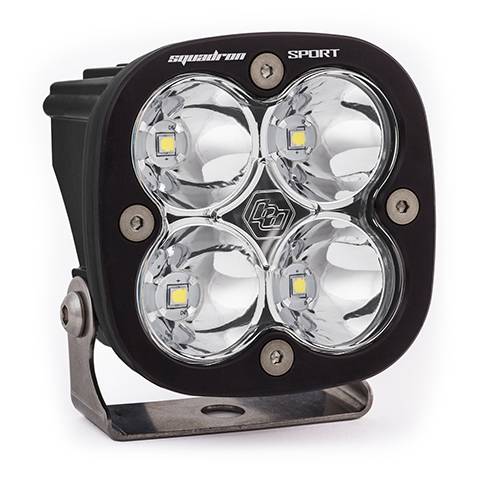Baja Designs - Baja Designs Squadron Sport Black LED Auxiliary Light Pod - Universal (Spot Light Pattern, Clear Lens)