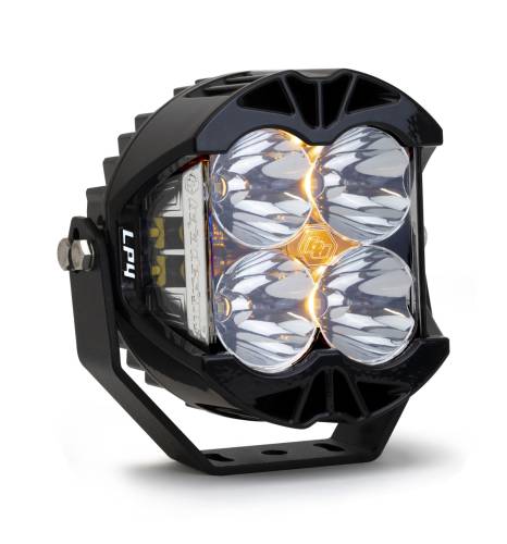 Baja Designs - Baja Designs LP4 Pro LED Auxiliary Light Pod, Spot Light Pattern, Clear Lens, Amber Backlight - Universal