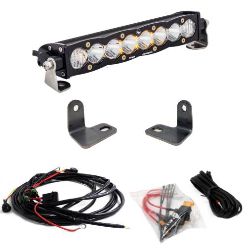 Baja Designs - Baja Designs S8 10 Inch Hood Mount Light Bar Kit for Polaris (2016-18) RZR XP Turbo