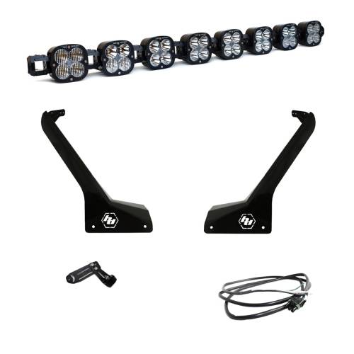 Baja Designs - Baja Designs 8XL Linkable Roof Mount Light Kit for Jeep (2020-25) Gladiator / (2018-25) Wrangler JL Exc. Rubicon 392, Mojave, 4xE, Multi-Pattern Light Pattern, Clear Lens, Upfitter Wiring