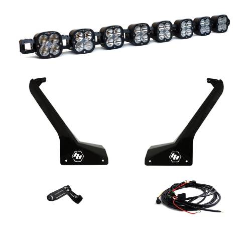 Baja Designs - Baja Designs 8XL Linkable Roof Mount Light Kit for Jeep (2020-25) Gladiator / (2018-25) Wrangler JL Exc. Rubicon 392, Mojave, 4xE, Multi-Pattern Light Pattern, Clear Lens, Toggle Wiring