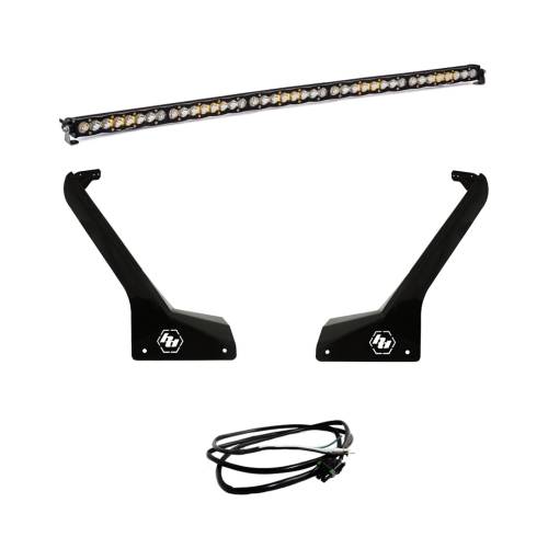 Baja Designs - Baja Designs S8 50 Inch Roof Mount Light Kit for Jeep (2020-25) Gladiator / (2018-25) Wrangler JL Exc. Rubicon 392, Driving/Combo Light Pattern, Clear Lens, Upfitter Wiring