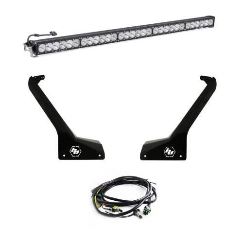 Baja Designs - Baja Designs OnX6+ 50 Inch Roof Mount Light Kit for Jeep (2020-25) Gladiator / (2018-25) Wrangler JL Exc. Rubicon 392, Driving/Combo Light Pattern, Clear Lens, Toggle Wiring