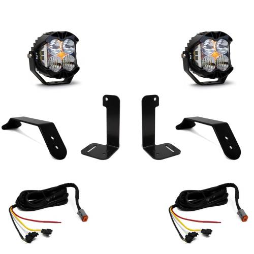Baja Designs - Baja Designs LP4 Pro Bumper Light Kit for Jeep (2020-25) Gladiator / (2018-25) Wrangler JL w/ OE Plastic Bumper, Driving/Combo Light Pattern, Clear Lens, Upfitter Wiring