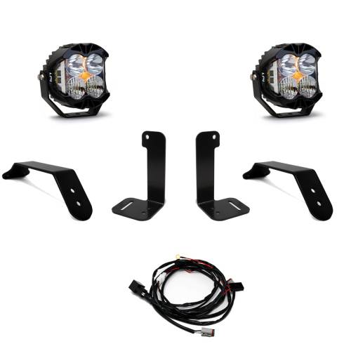 Baja Designs - Baja Designs LP4 Pro Bumper Light Kit for Jeep (2020-25) Gladiator / (2018-25) Wrangler JL w/ OE Plastic Bumper, Driving/Combo Light Pattern, Clear Lens, Toggle Wiring