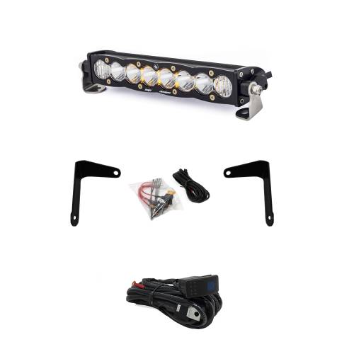 Baja Designs - Baja Designs S8 10 Inch Shock Mount Light Bar Kit for Can-Am (2017-24) Maverick X3, Driving/Combo Light Pattern, Clear Lens