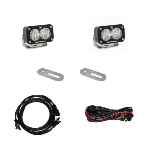 Baja Designs - Baja Designs S2 Sport Dual Reverse Light Kit for Ford (2015-21) F-150, Wide Cornering Light Pattern, Clear Lens, Toggle Wiring