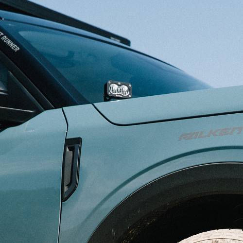 Baja Designs - Baja Designs S2 Pro A-Pillar Light Kit for Ford (2021-25) Bronco Sport, Spot Light Pattern, Clear Lens