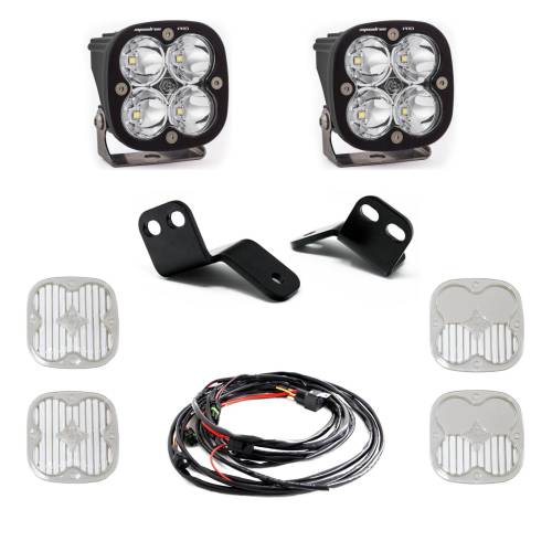 Baja Designs - Baja Designs Squadron Pro A-Pillar Light Kit for Polaris (2014-22) RZR XP 1000; XP Turbo; Turbo S, Spot Light Pattern, Clear Lens
