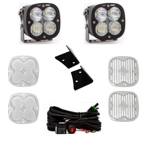 Baja Designs - Baja Designs XL80 A-Pillar Light Kit for Jeep (2007-18) Wrangler JK, Driving/Combo Light Pattern, Clear Lens