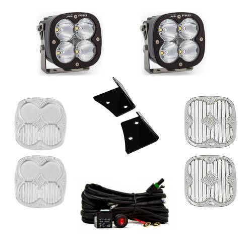 Baja Designs - Baja Designs XL Pro A-Pillar Light Kit for Jeep (2007-18) Wrangler JK, Spot Light Pattern, Clear Lens