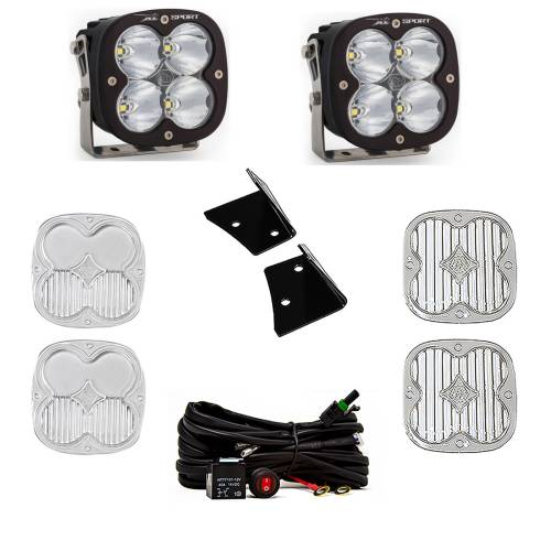 Baja Designs - Baja Designs XL Sport A-Pillar Light Kit for Jeep (2007-18) Wrangler JK, Spot Light Pattern, Clear Lens