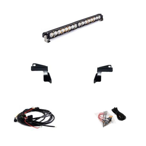 Baja Designs - Baja Designs S8 20 Inch Bumper Light Bar Kit for GMC (2020-23) Sierra 2500HD/3500HD, Driving/Combo Light Pattern, Clear Lens