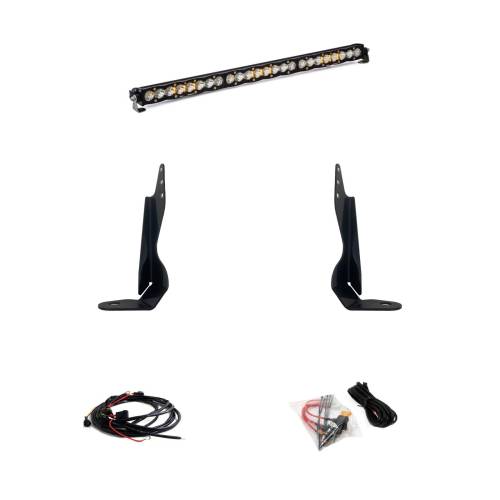Baja Designs - Baja Designs S8 30-Inch Behind the Grille Light Bar Kit for GMC (2020-23) Sierra 2500HD/3500HD, Driving/Combo Light Pattern, Clear Lens