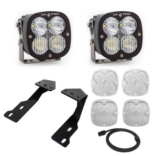 Baja Designs - Baja Designs XL Pro A-Pillar Kit for Mercedes (2019-25) Sprinter, Driving/Combo Light Pattern, Clear Lens, Toggle Wiring