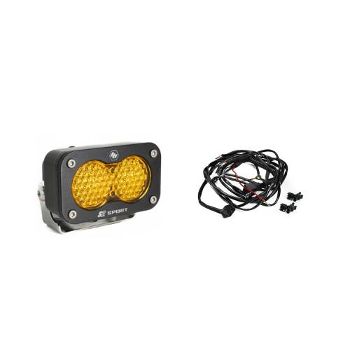 Baja Designs - Baja Designs S2 Sport Chase Light Kit for Can-Am (2024-25) Maverick R, Work/Scene Light Pattern, Baja Amber Lens