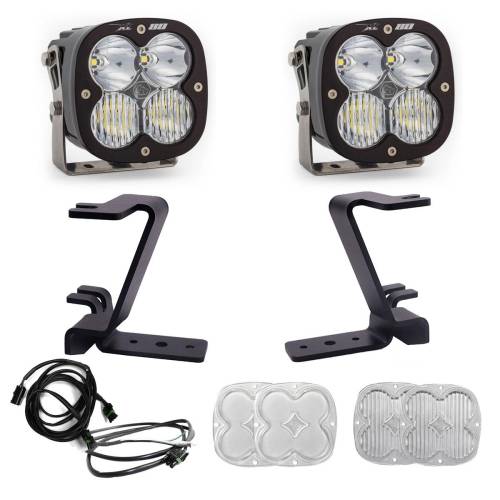 Baja Designs - Baja Designs XL80 A-Pillar Light Kit for Ford (2023-25) F-250/350 Super Duty, Driving/Combo Light Pattern, Clear Lens, Upfitter Wiring