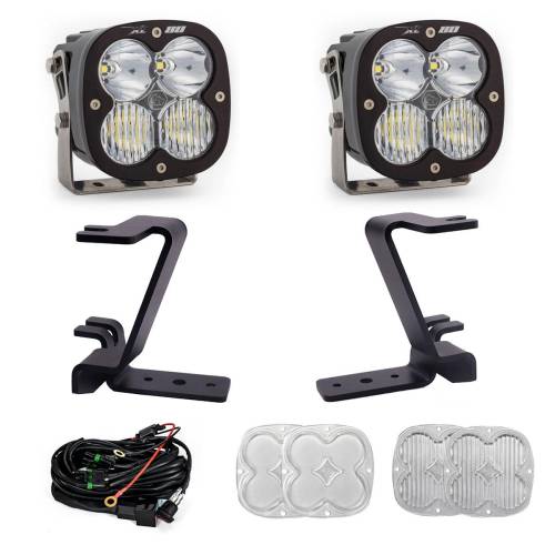 Baja Designs - Baja Designs XL80 A-Pillar Light Kit for Ford (2023-25) F-250/350 Super Duty, Driving/Combo Light Pattern, Clear Lens, Toggle Wiring