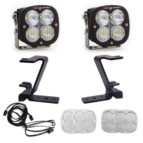 Baja Designs - Baja Designs XL Sport A-Pillar Light Kit for Ford (2023-25) F-250/350 Super Duty, Driving/Combo Light Pattern, Clear Lens, Upfitter Wiring